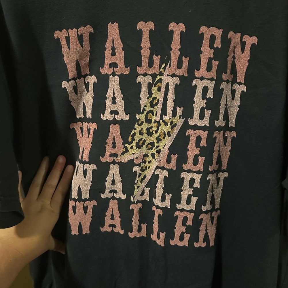 Morgan Wallen Graphic Tee with Pink and Leopard Print